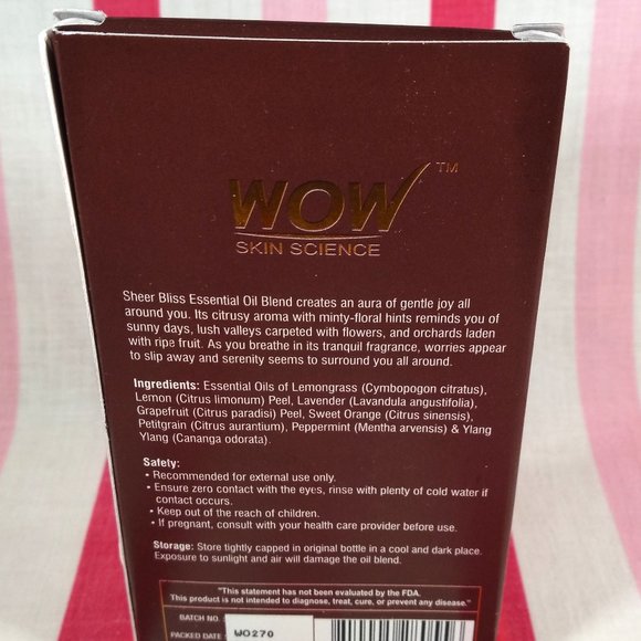 Wow Skin Science Sheer Bliss Calming Essential Oil With Dropper • New in Box! - Picture 3 of 9